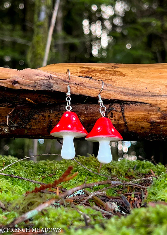 Amanita Mushroom Earrings - Image 4