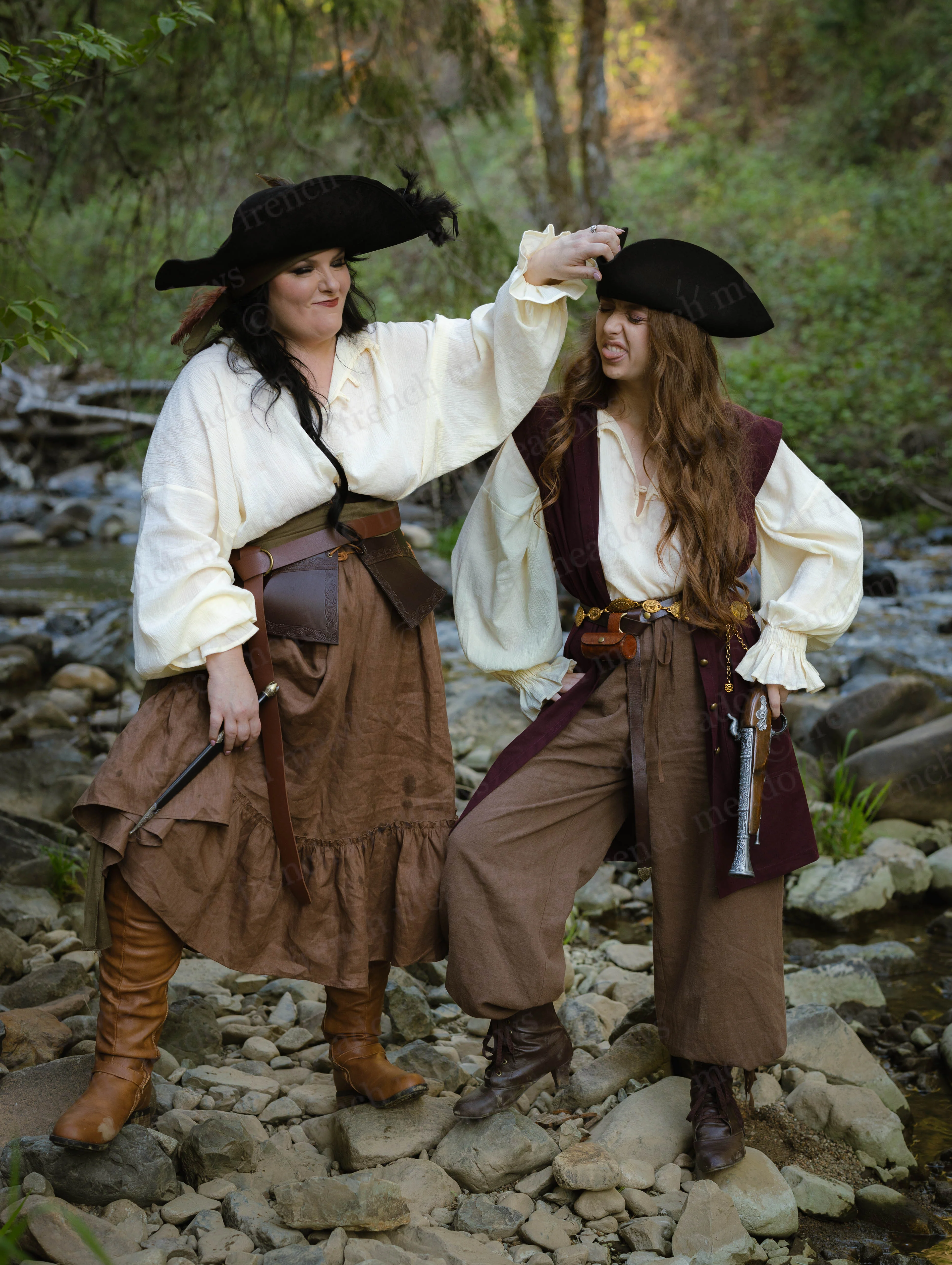 Brown Linen Ruffle Skirt - Image 7