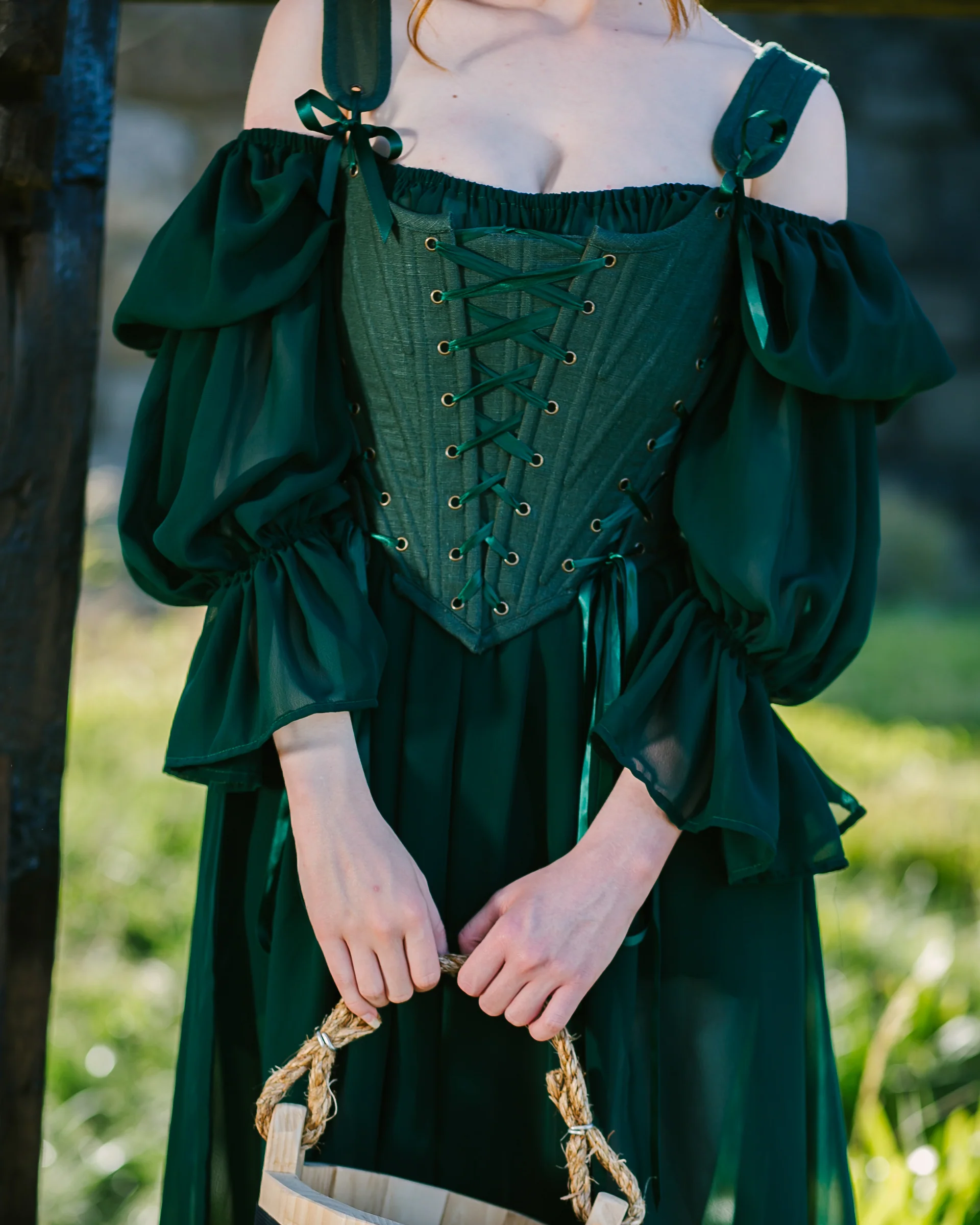 Forest Green Princess Stays - Image 6