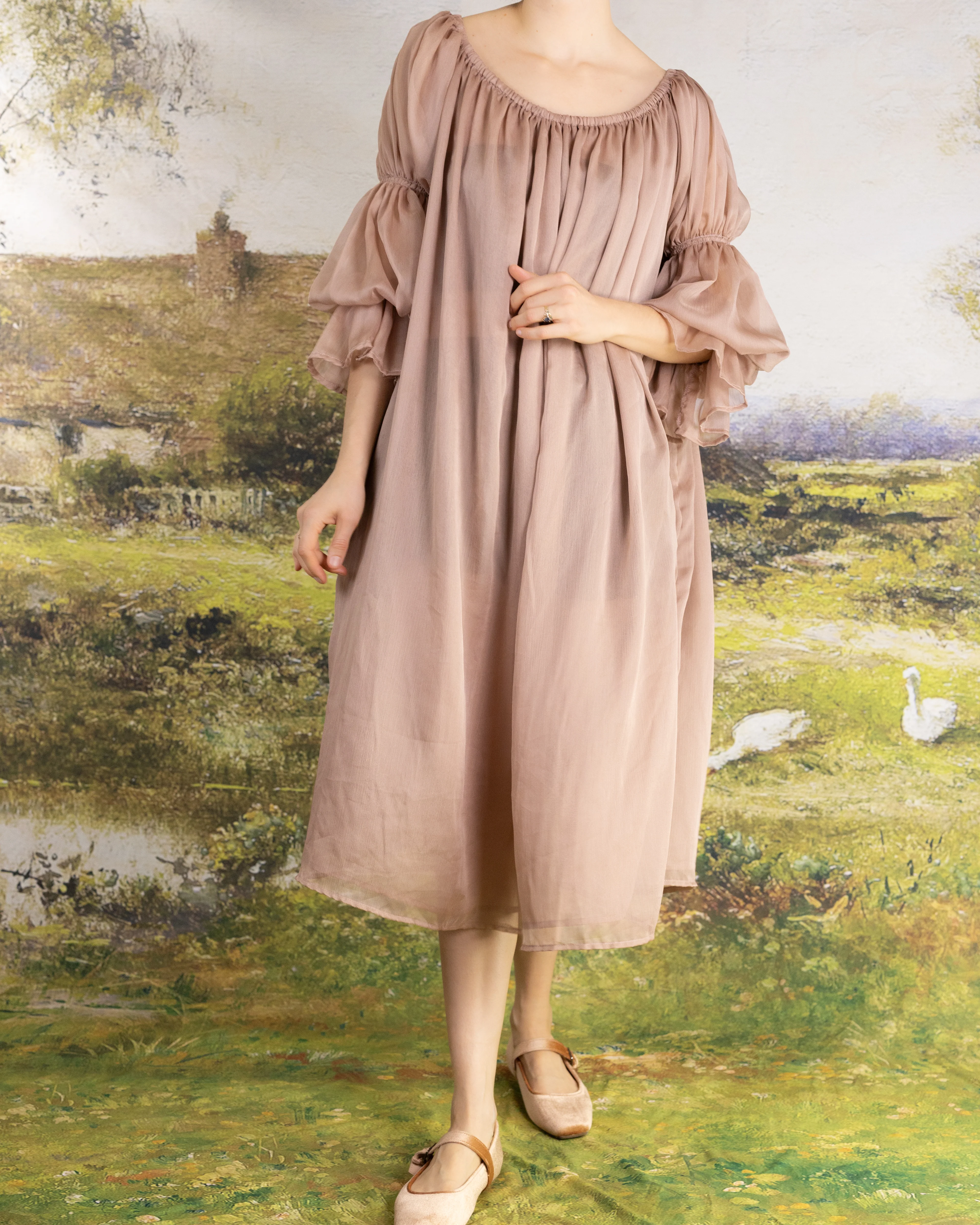 Rose Chiffon Chemise - Image 2